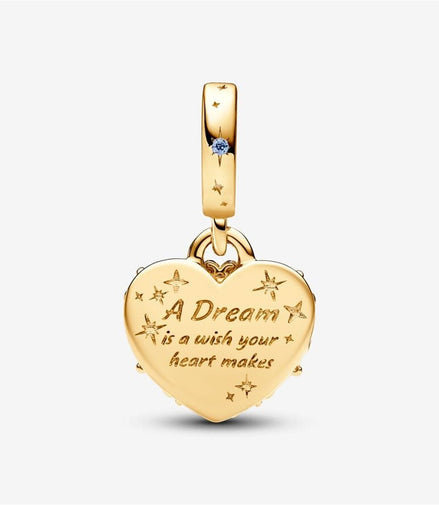 Pandora Disney Cinderella's Carriage And Heart Double Dangle Charm