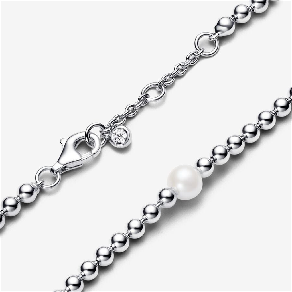 Pandora Timeless Treated Freshwater Cultured Pearl & Beads Bracelet Size 20