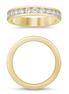 14K Yellow Gold 0.75 CTW Diamond Channel Set Half Eternity Band