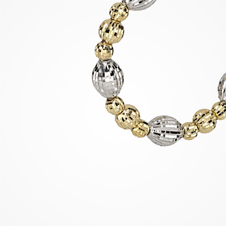 Desmos Two Tone Crystal Bloom 30" Hoop Earrings