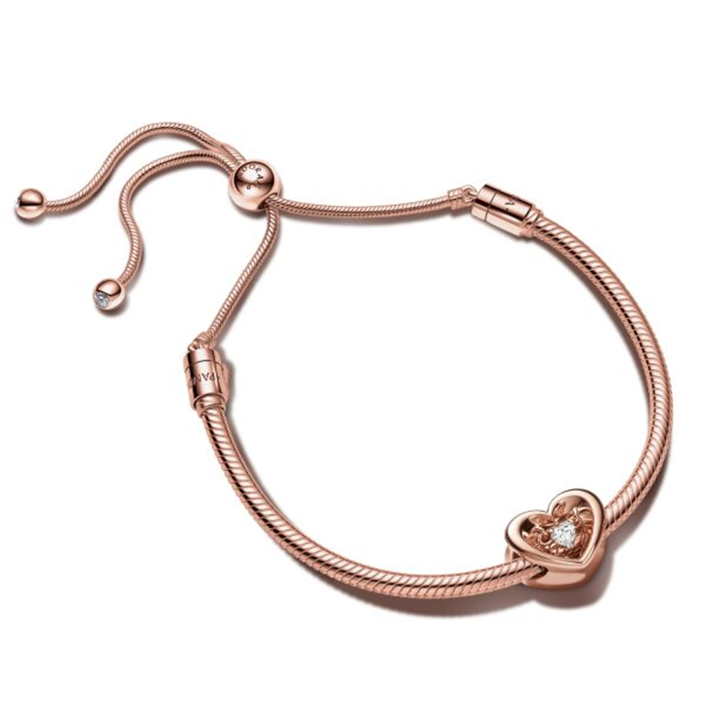 Pandora Timeless 14K Rose Gold Plated Radiant Heart Bracelet Gift Set