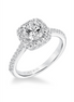 14K White Gold 0.50 Ctw Diamond Halo Setting Remount Ring