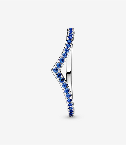 Pandora Timeless Wish Sparkling Blue Ring Size 6