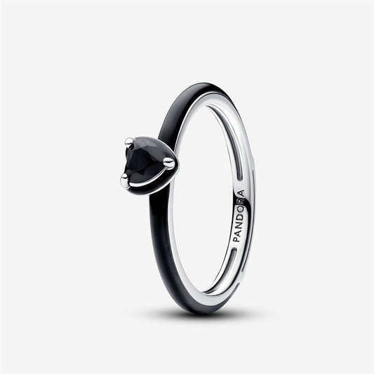 Pandora ME Black Chakra Heart Ring Size 7