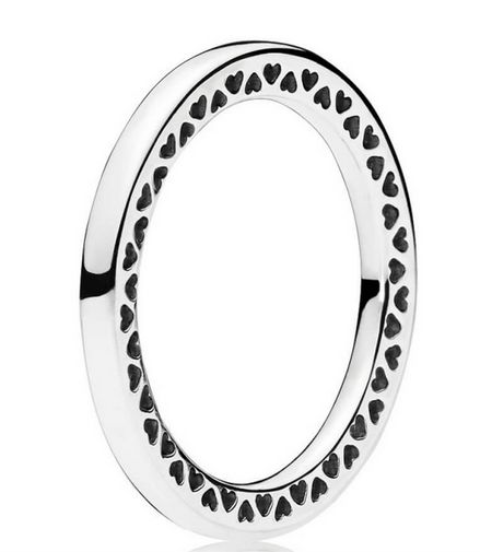 Pandora Sterling Silver  Classic Hearts Of Pandora Ring Size 6