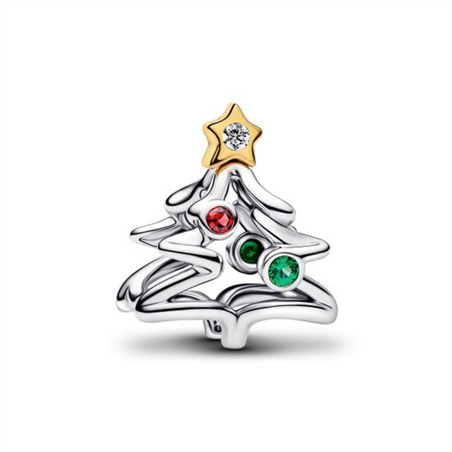 Pandora Christmas Tree Two-Tone Charm