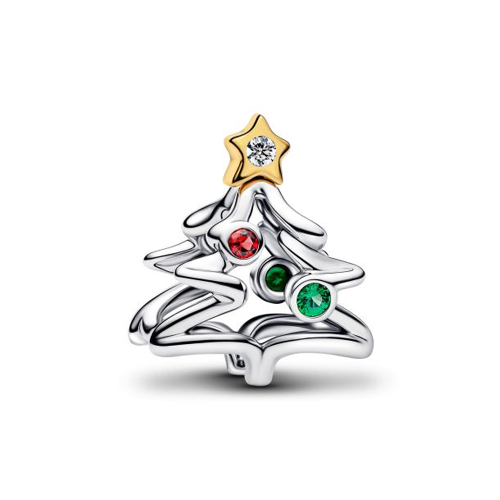 Pandora Christmas Tree Two-Tone Charm