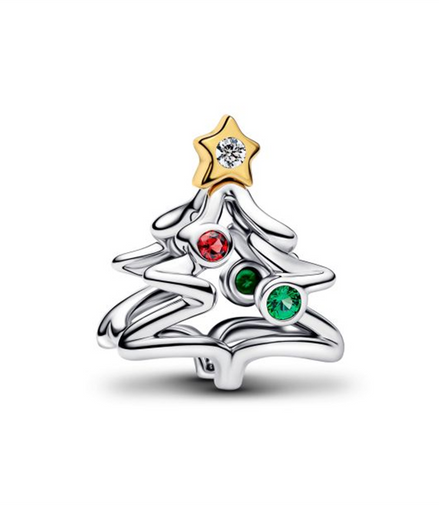 Pandora Christmas Tree Two-Tone Charm