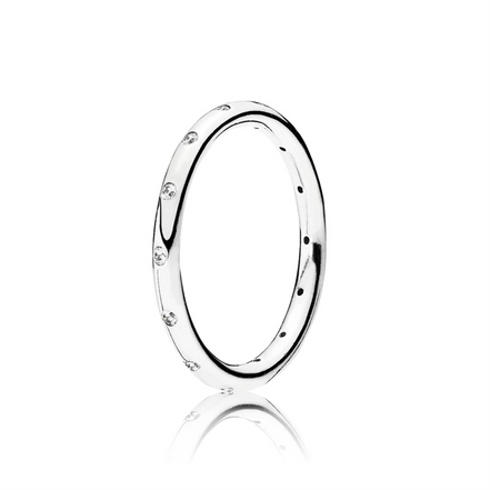 Pandora Timeless Simple Sparkling Band Ring Size 8.5