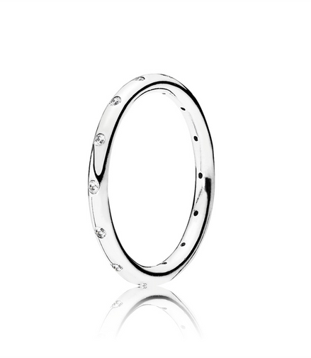 Pandora Timeless Simple Sparkling Band Ring Size 8.5