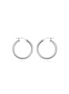 Carla Laides 14K White Gold Twisted Tube Hoop Earrings