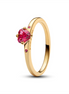 Pandora Moments Gold Plated Explosion of Love Ring Size 58