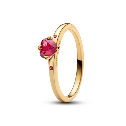 Pandora Moments Gold Plated Explosion of Love Ring Size 58