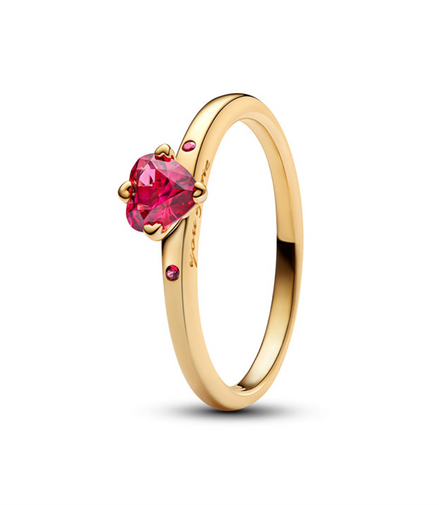Pandora Moments Gold Plated Explosion of Love Ring Size 58