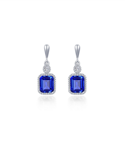 Lafonn 1.82  CTW Simulated Diamond And Sapphire Birthstone Earrings