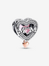 Pandora Moments Two-Tone Openwork Mom & Heart Charm