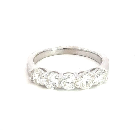 Lab Grown 5 Stone Diamond Wedding Band