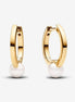 Pandora Timeless Treated Freshwater Cultured Pearl Hoop Earrings