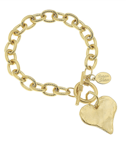 Susan Shaw Heart Toggle Bracelet