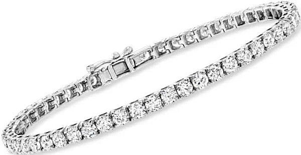 Ladies White Gold 8 CT Diamond Tennis Bracelet