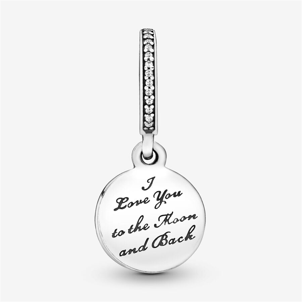 Pandora Moments Moon And Star Silver Dangle