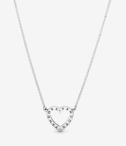Pandora Timeless Sparkling Open Heart Necklace 45 cm