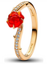 Disney Beauty and the Beast Enchanted Rose Ring Size 54