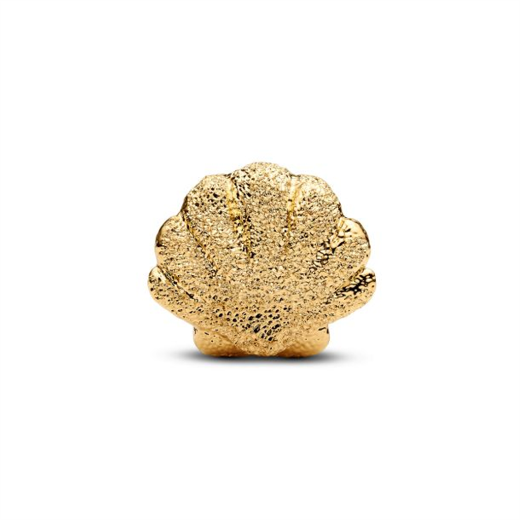 Pandora Textured Shell Gold-Plated Mini Charm