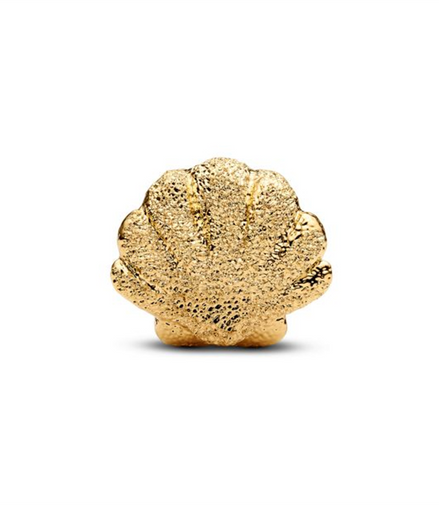 Pandora Textured Shell Gold-Plated Mini Charm