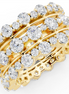 14K Yellow Gold 4.25 CTW Lab Grown Diamond Scalloped Stackable Ring Set
