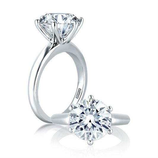 A.JAFFE 14K White Gold Solitaire Engagement Ring