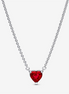 Pandora Timeless Sparkling Red Heart Halo Pendant Collier Necklace