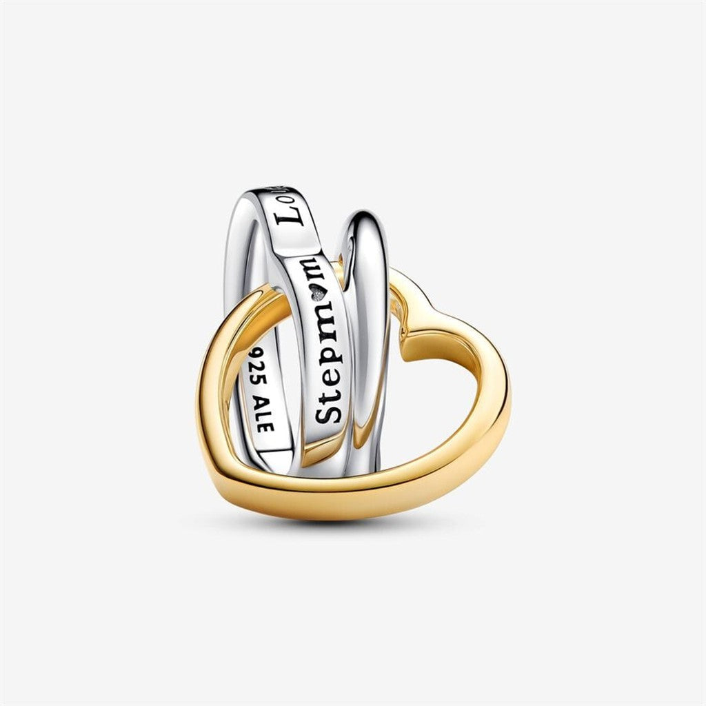Pandora Moments Two-Tone Stepmom Entwined Hearts Charm
