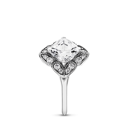 Pandora Timeless Crystalized Floral Fancy Ring Size 6