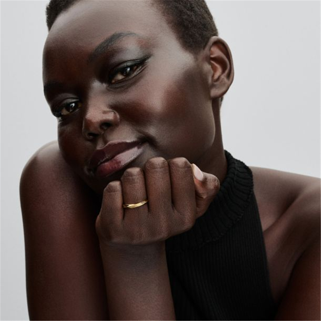 Pandora Essence Twisted Gold-Plated Ring Size 6