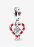 Pandora Moments Double Candy Cane Heart Christmas Dangle Charm