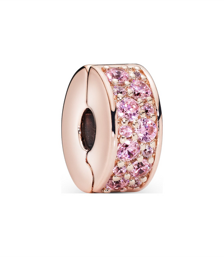 Pink Pavé Clip Charm