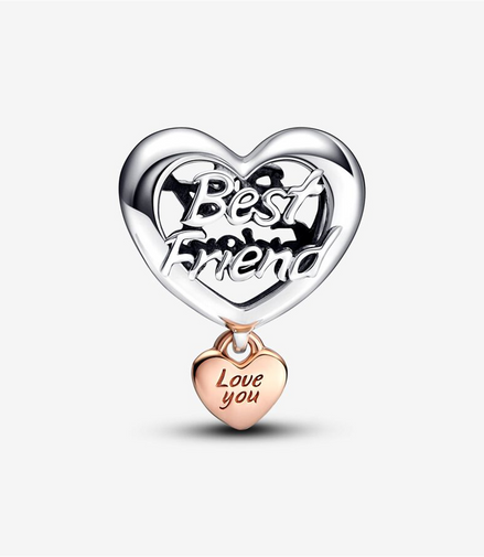 Pandora Moments "Love You Best Friend"  Heart Charm