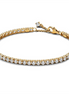 Pandora Timeless Sparkling Gold-Plated Tennis Bracelet Size 20
