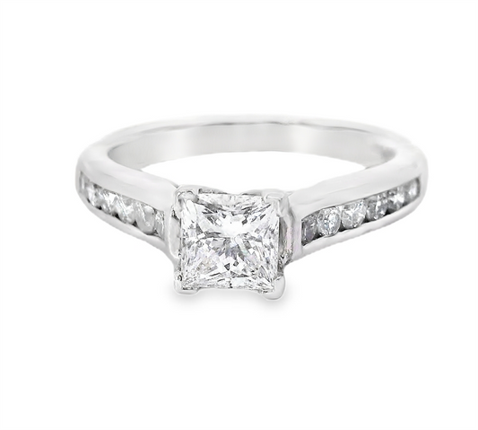 14K White Gold Diamond Semi-mount Engagement Ring