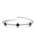 Lafonn 2.4 CTW Simulated Diamond and Black Onyx Flexible Station Tennis Bracelet