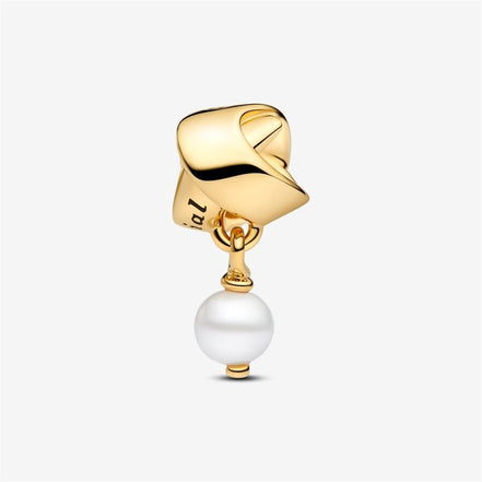 Pandora Moments Treated Freshwater Cultured Pearl Ribbon Charm