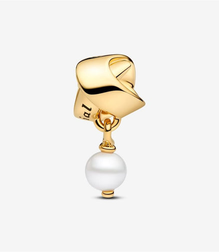 Pandora Moments Treated Freshwater Cultured Pearl Ribbon Charm