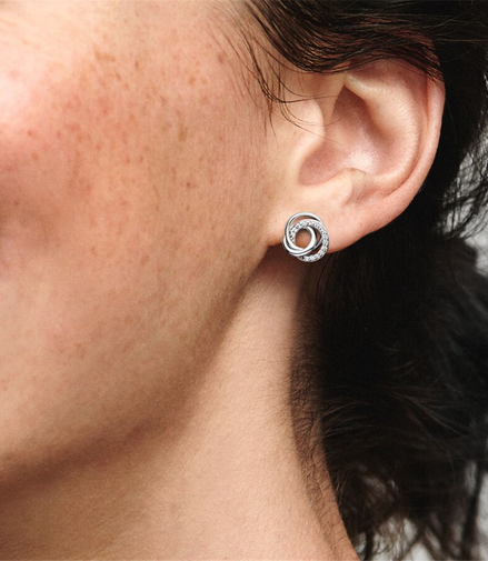 Pandoa Moments Family Always Encircled Stud Earrings
