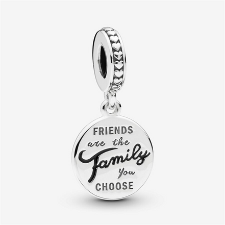 Pandora Moments "Friends Are Family" Engraveable Tag Charm