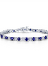 Lafonn Simulated Diamond & Lab Grown Sapphire 11.00ct. Classic Tennis Bracelet