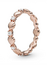 Pandora Moments Rose Sparkling Seashell Band Ring Size 7