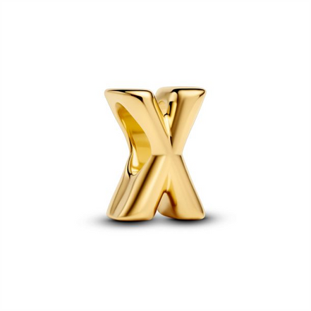 Pandora Letter X Alphabet Gold-Plated Charm
