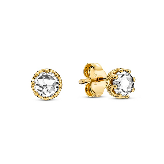 Pandora Clear Sparkling Crown Stud Earrings