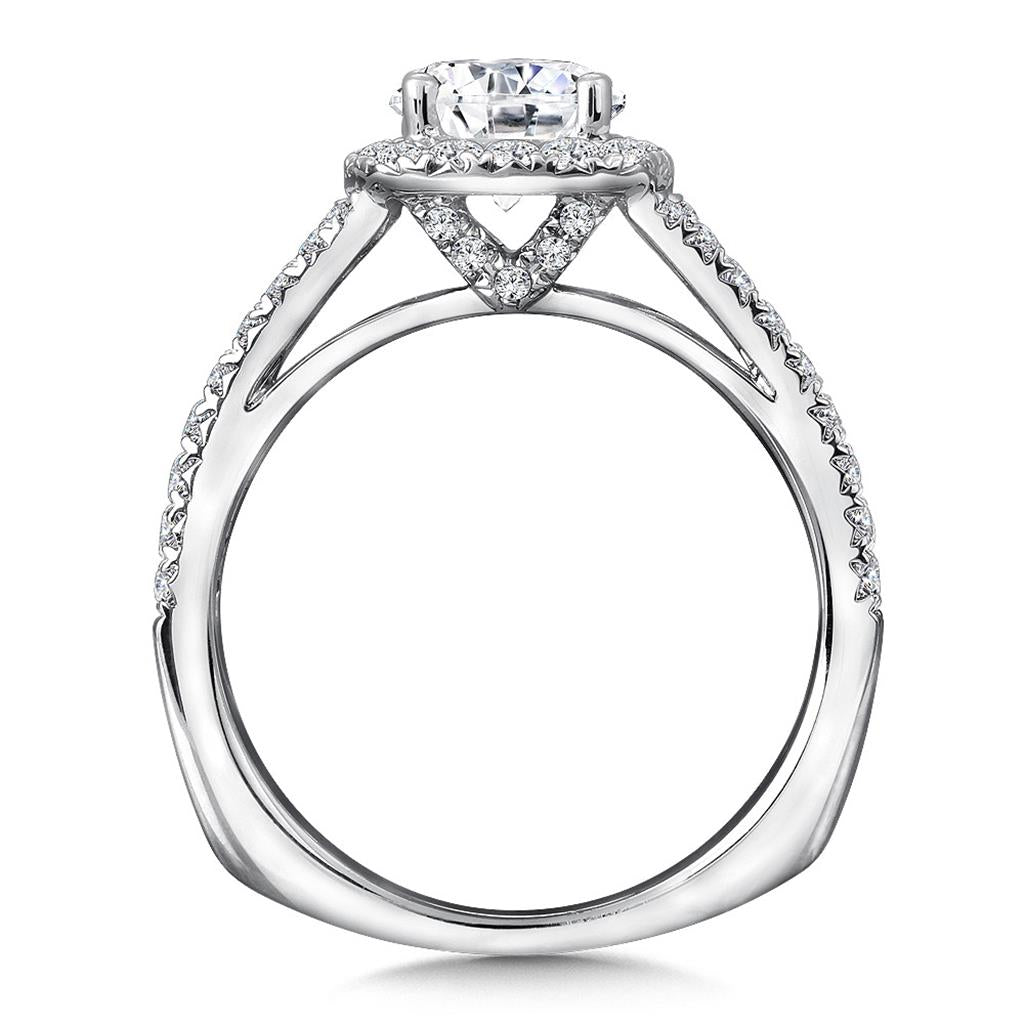 14K White Gold And 0.63 CTW Semi-Mount Engagement Ring